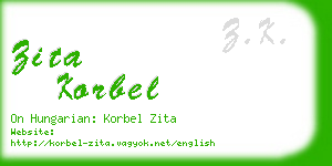 zita korbel business card